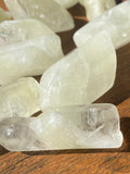 Sulphur in Clear Quartz Tumble Stones