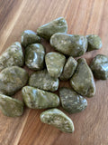 Snowflake Epidote Tumbled Stones