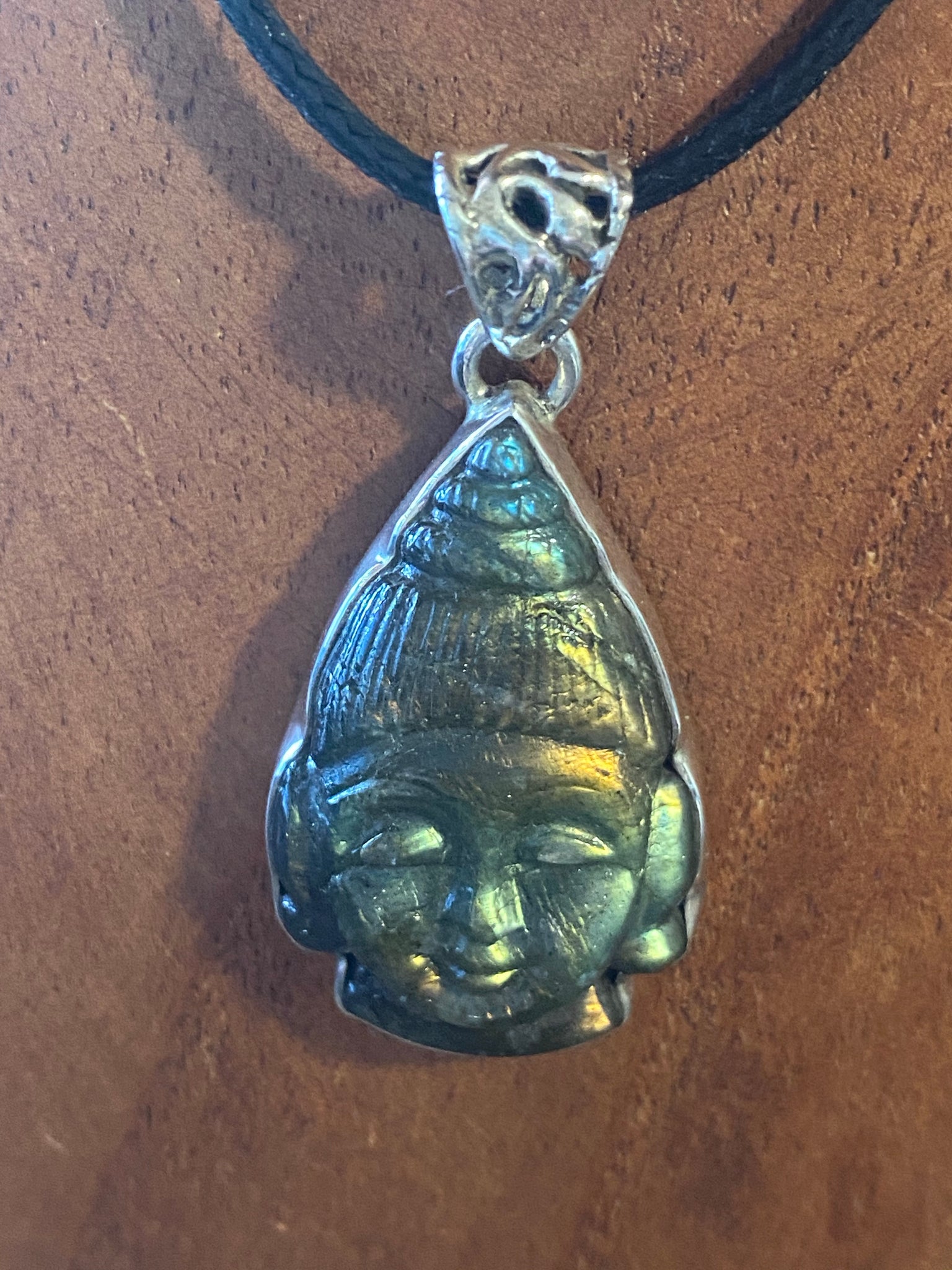 Labradorite on sale buddha pendant