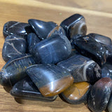 Tigers Eye Tumble Stones Blue