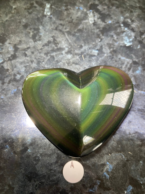 Rainbow Obsidian Hearts