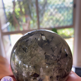 Prehnite Spheres with Rutile & Epidote