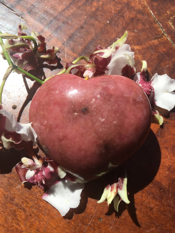 Rhodonite Polished Heart